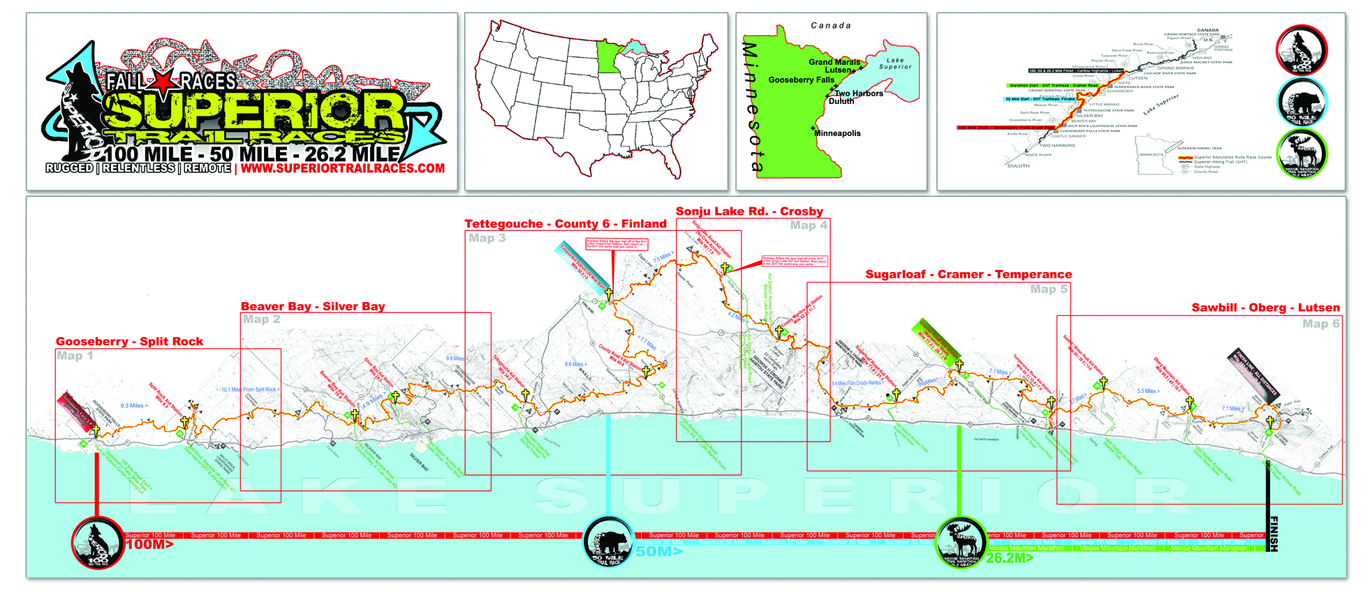 Superior Hiking Trail Mileage Chart